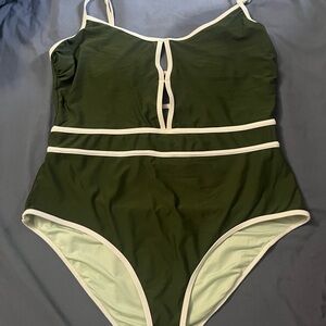 Women's Olive Green One Piece Swimsuit